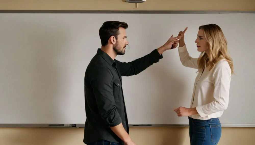 Mann und Frau diskutieren - WordPress Cronjob